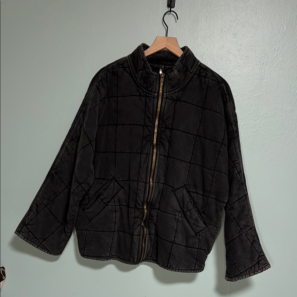 Free People Black Quilted Women's Jacket